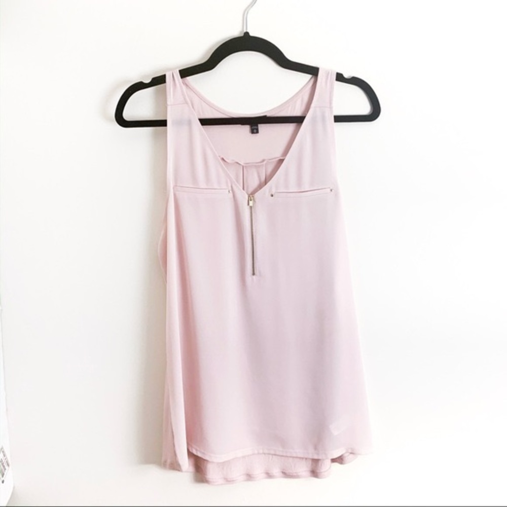 Tank top blush pink sheer front
